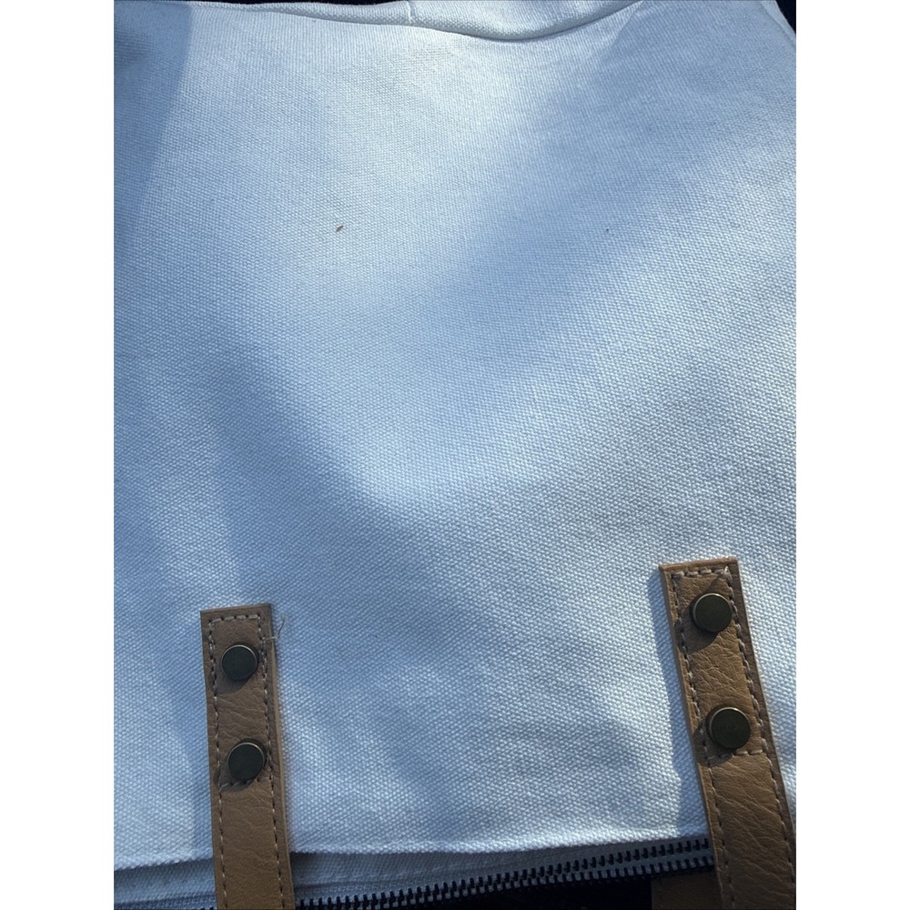 Cozy Earth Tote Storage Bag White Canvas Handbag Shoulder Strap Minimalist‎ - Picture 7 of 8